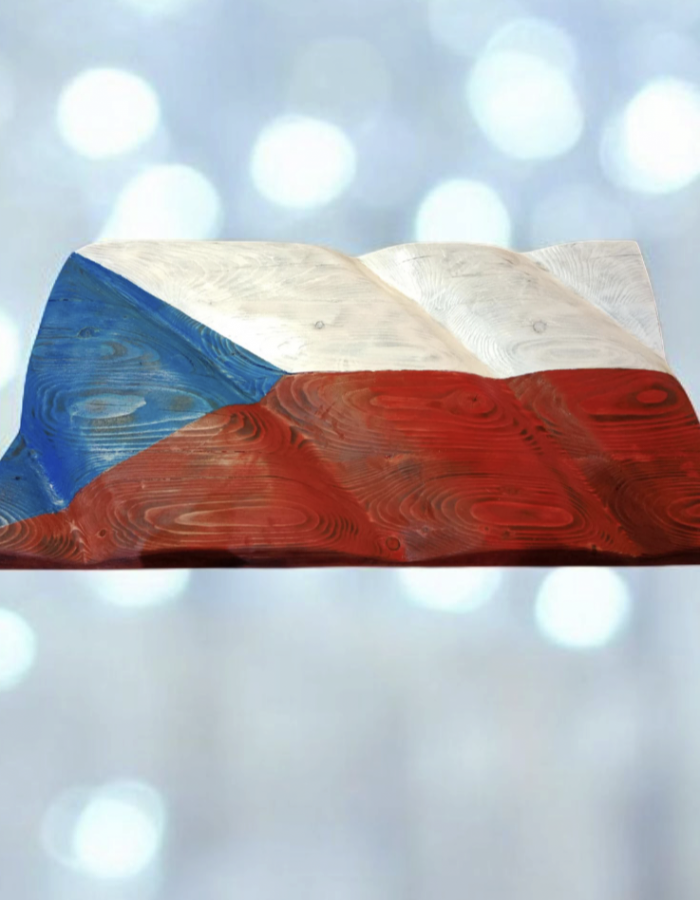 Česká Vlajka ve větru